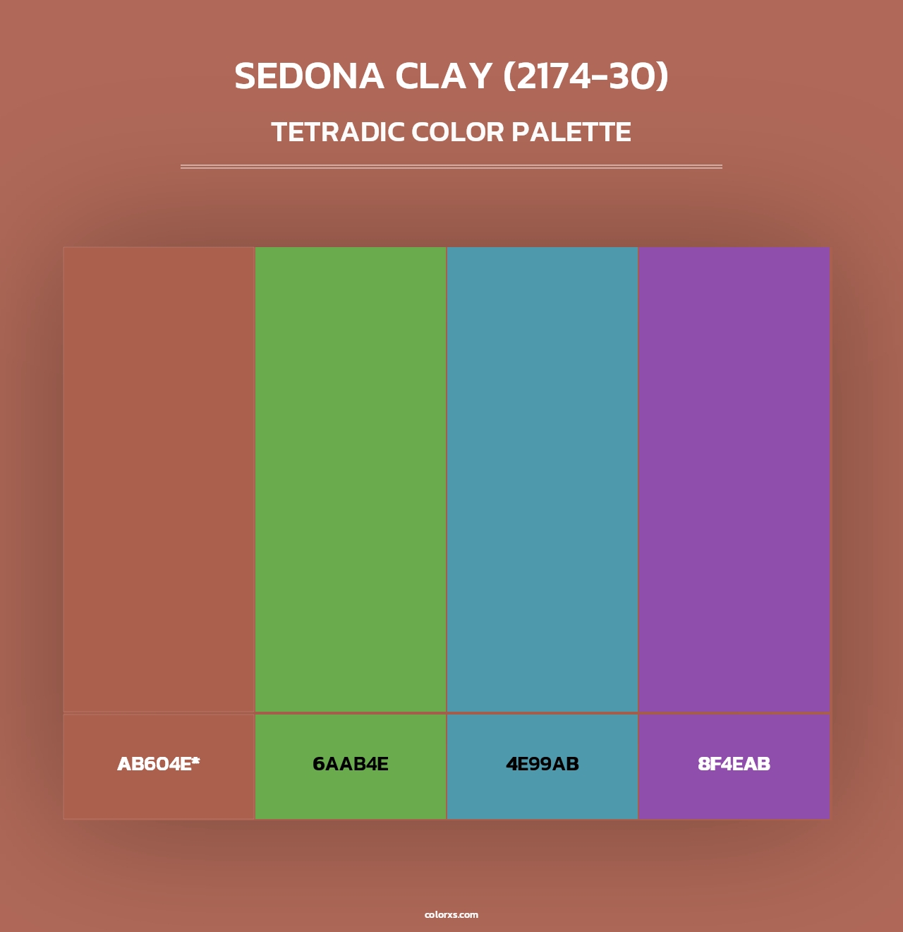 Sedona Clay (2174-30) - Tetradic Color Palette