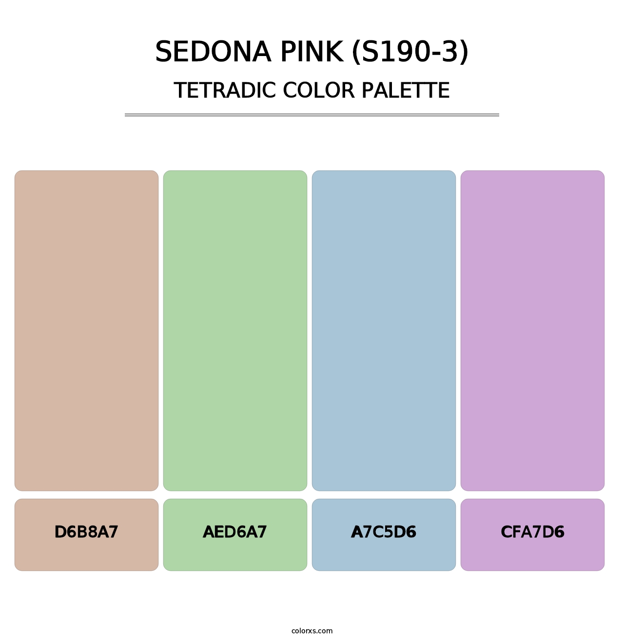 Sedona Pink (S190-3) - Tetradic Color Palette