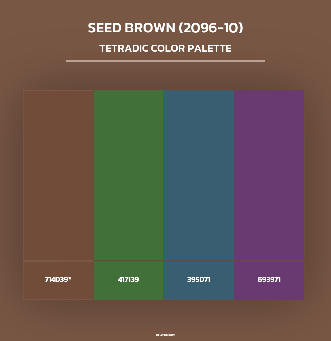 Seed Brown (2096-10) - Tetradic Color Palette