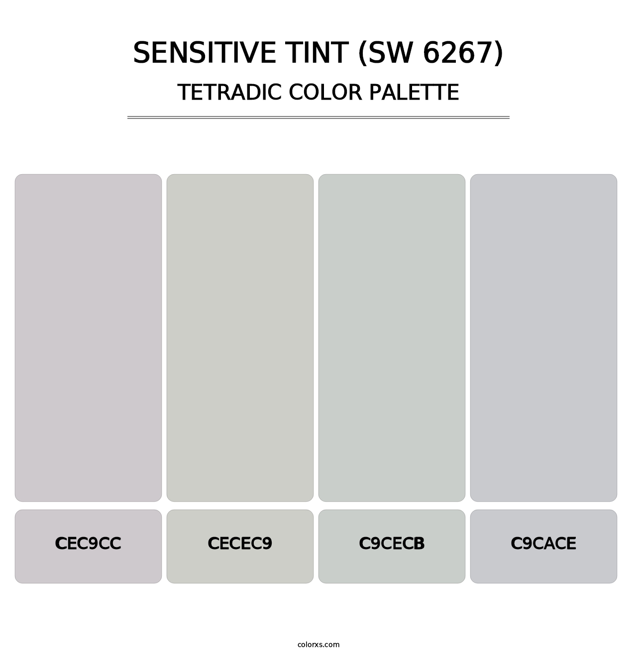 Sensitive Tint (SW 6267) - Tetradic Color Palette