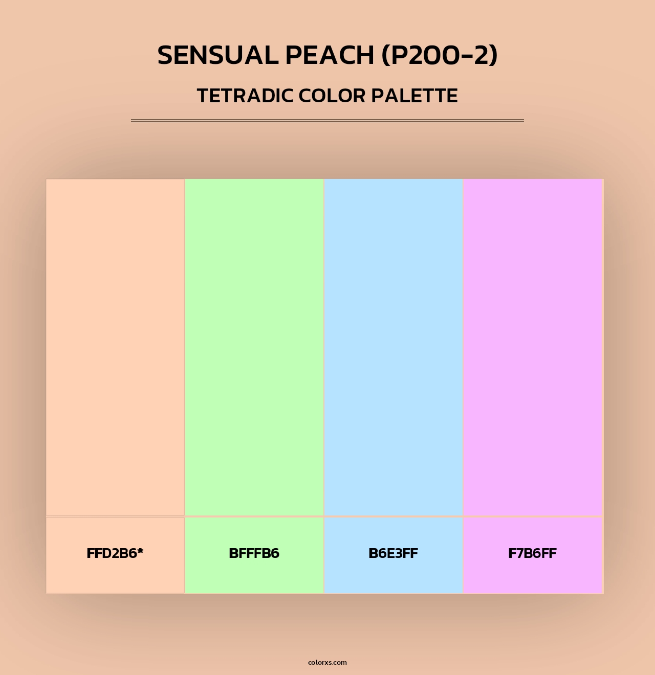 Sensual Peach (P200-2) - Tetradic Color Palette