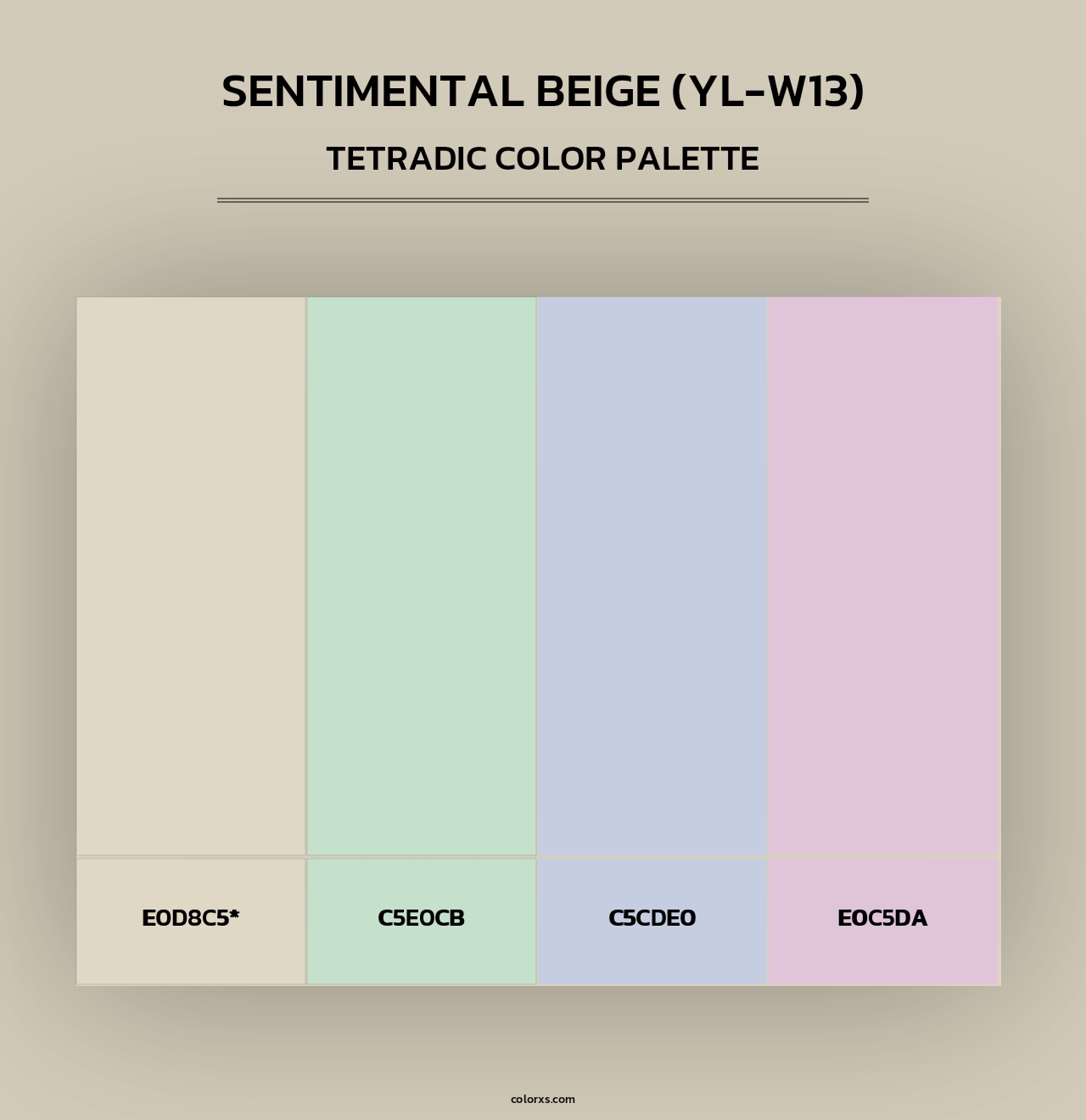 Sentimental Beige (YL-W13) - Tetradic Color Palette