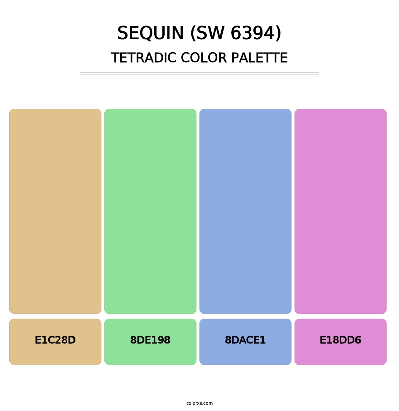 Sequin (SW 6394) - Tetradic Color Palette