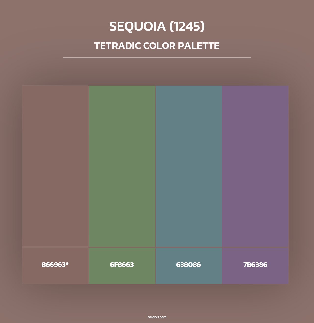 Sequoia (1245) - Tetradic Color Palette