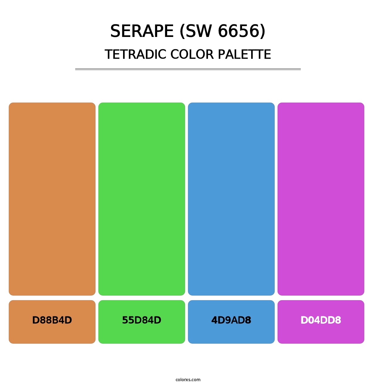 Serape (SW 6656) - Tetradic Color Palette