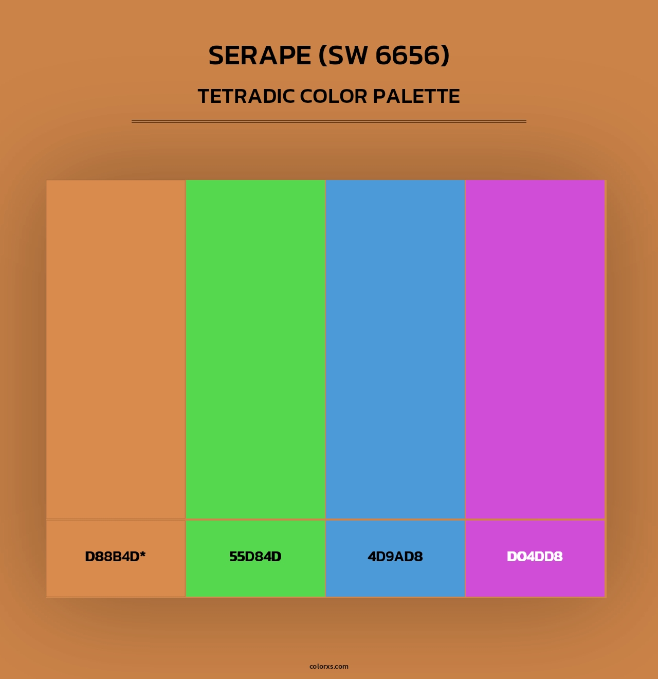 Serape (SW 6656) - Tetradic Color Palette