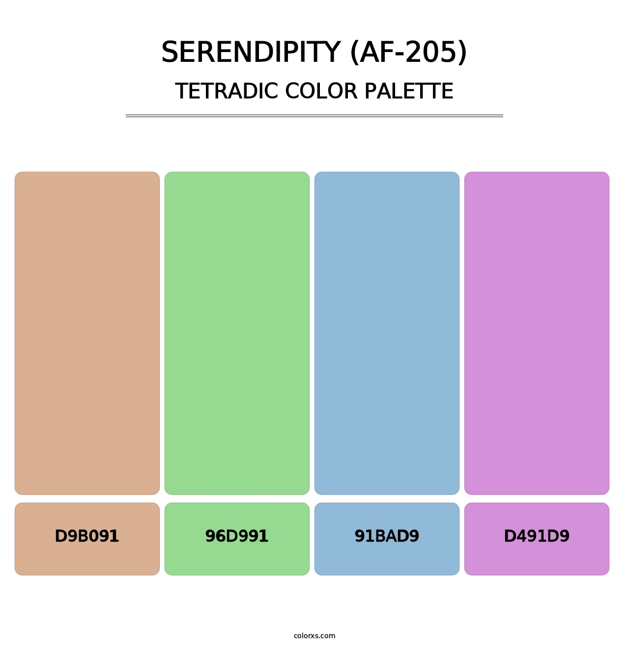 Serendipity (AF-205) - Tetradic Color Palette