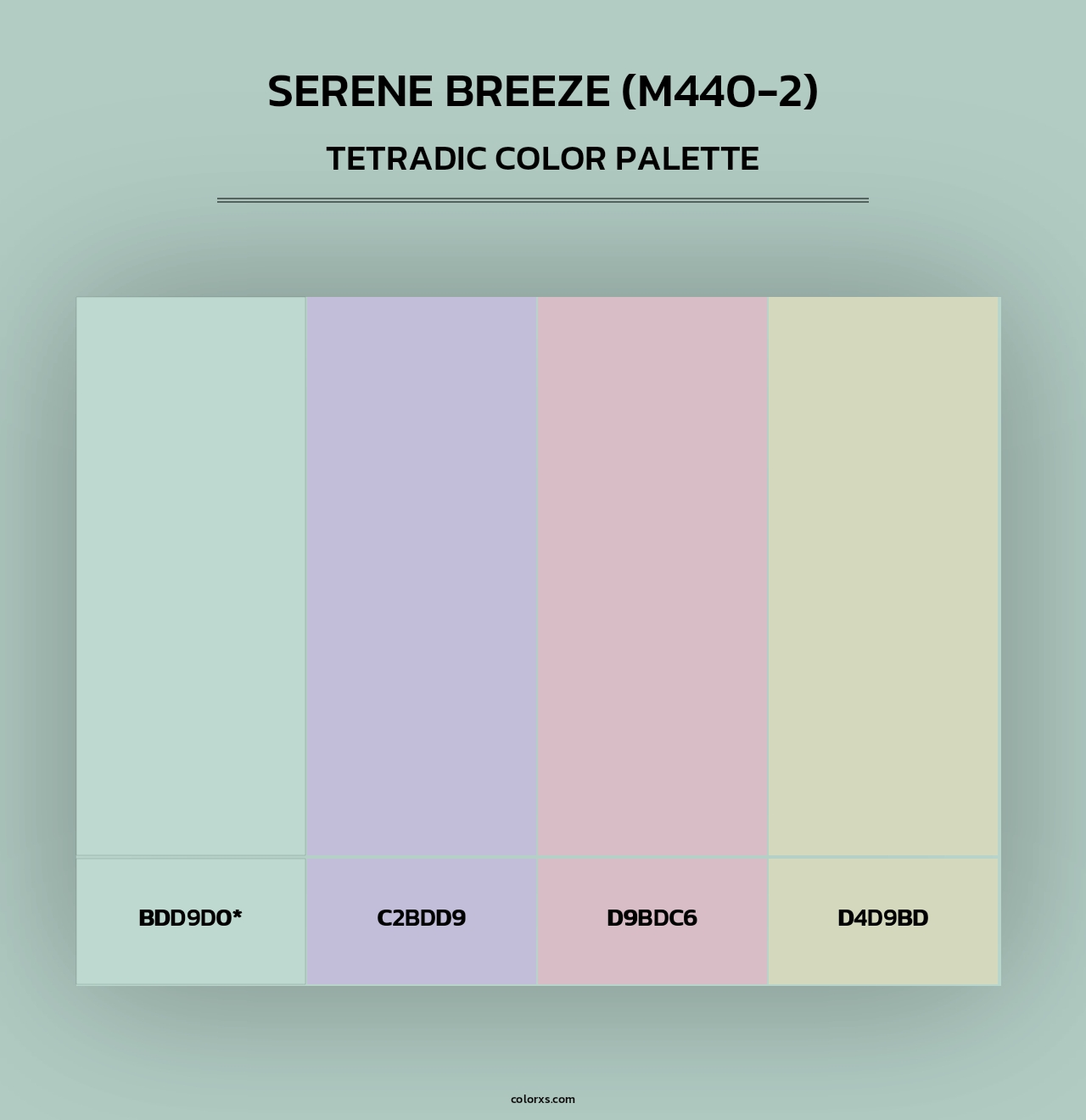 Serene Breeze (M440-2) - Tetradic Color Palette