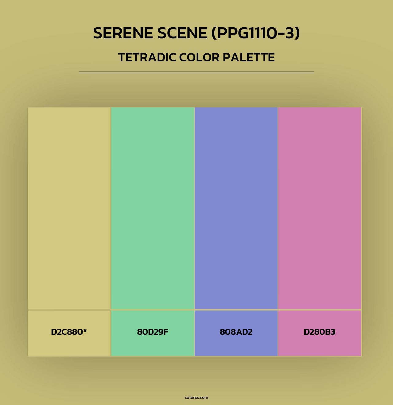 Serene Scene (PPG1110-3) - Tetradic Color Palette