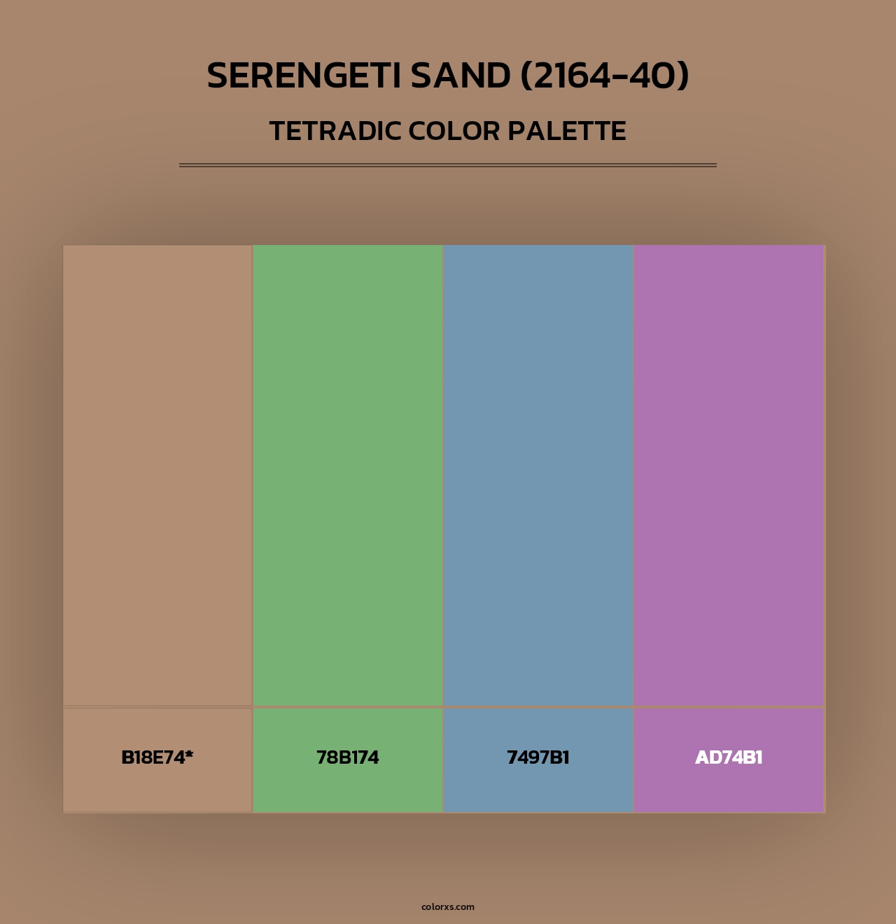 Serengeti Sand (2164-40) - Tetradic Color Palette