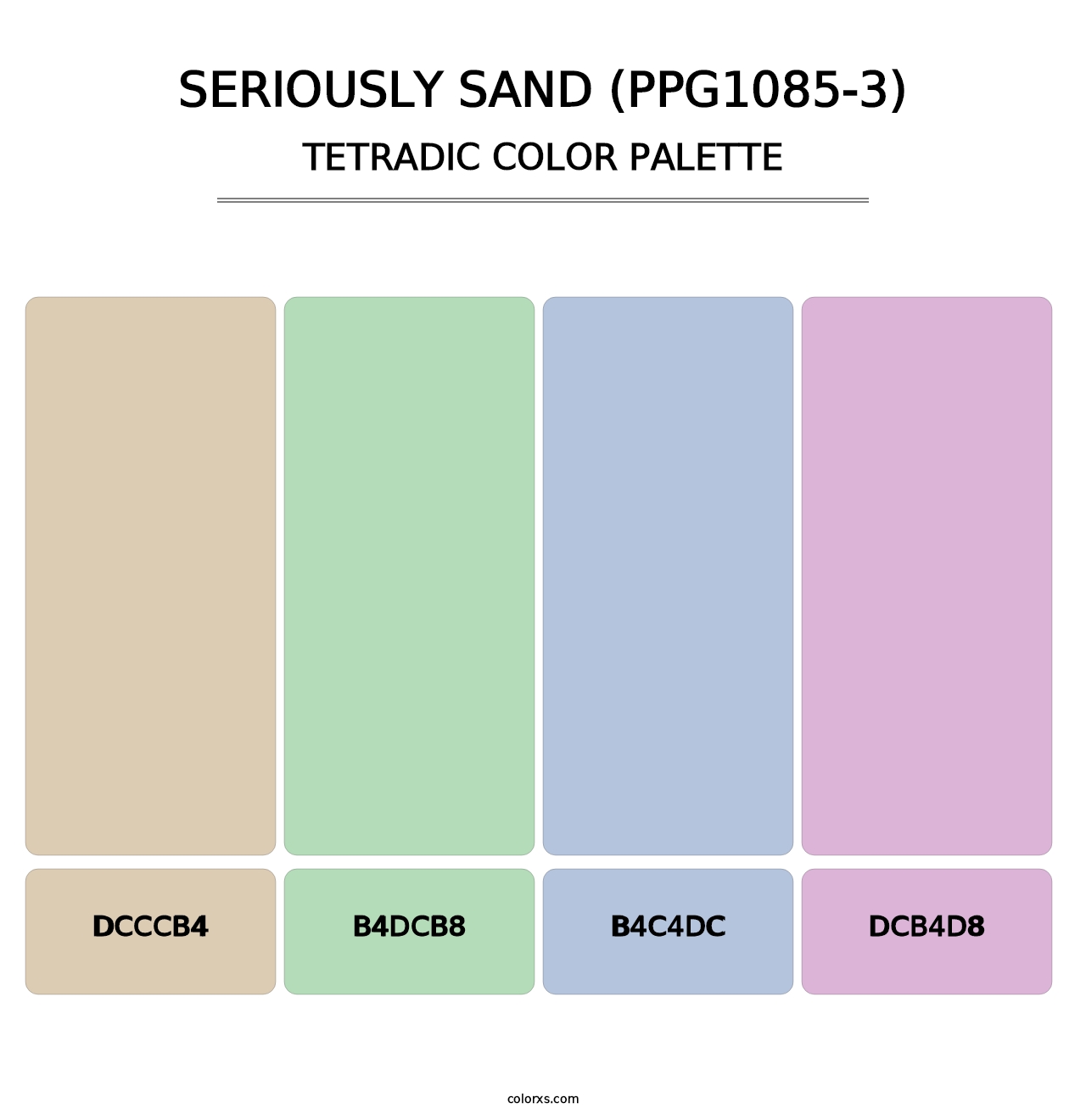 Seriously Sand (PPG1085-3) - Tetradic Color Palette