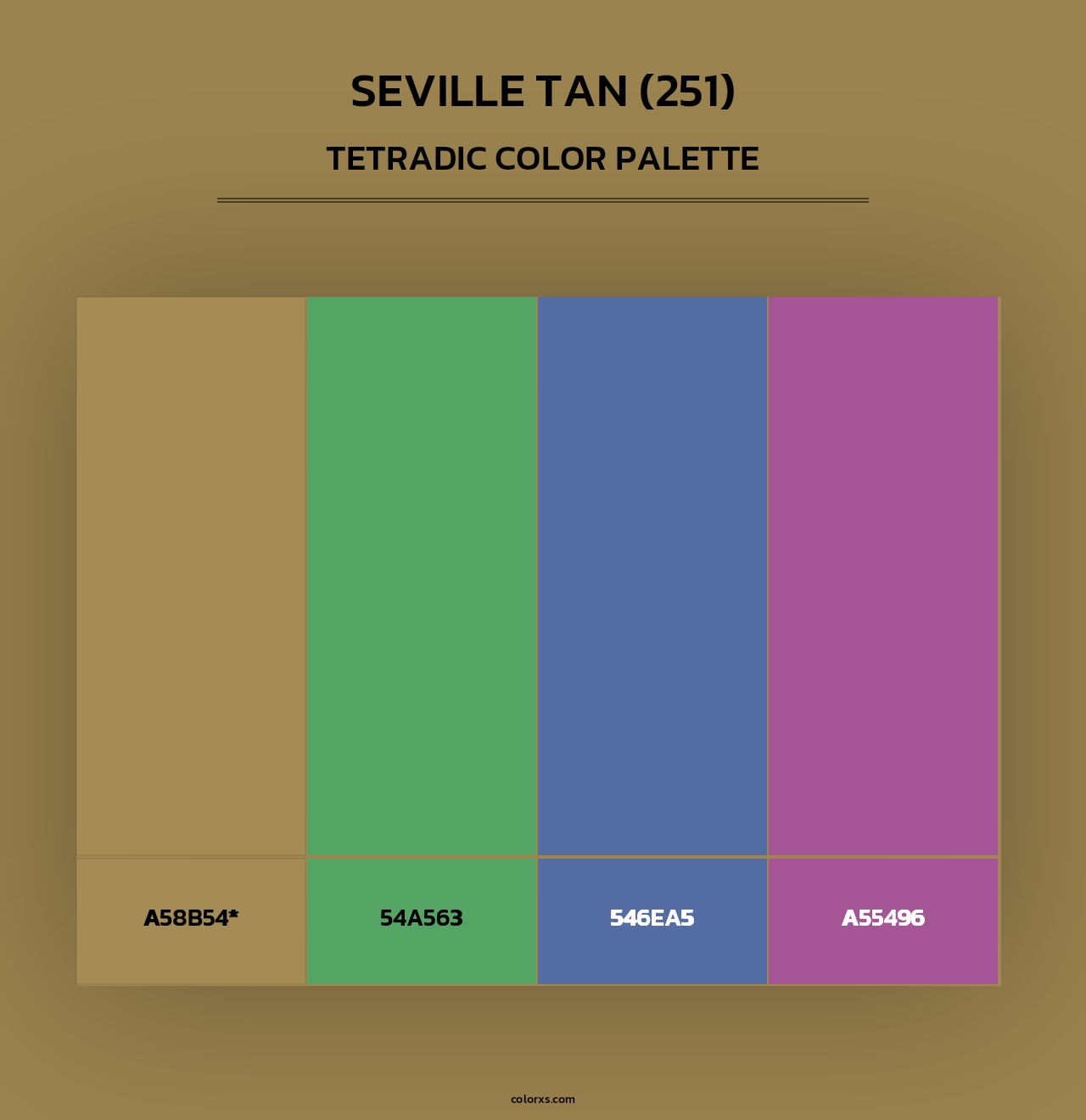 Seville Tan (251) - Tetradic Color Palette