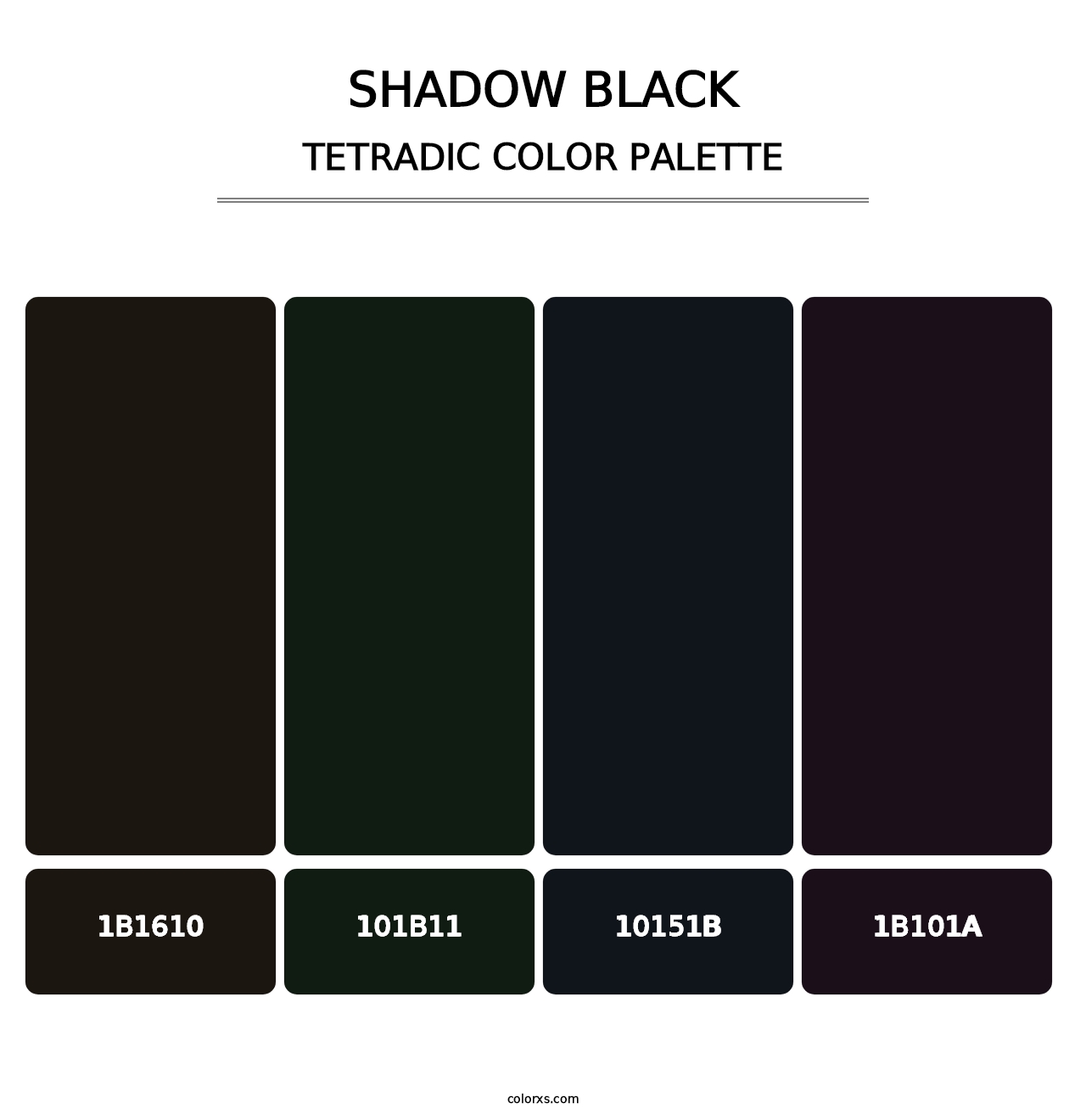 Shadow Black - Tetradic Color Palette