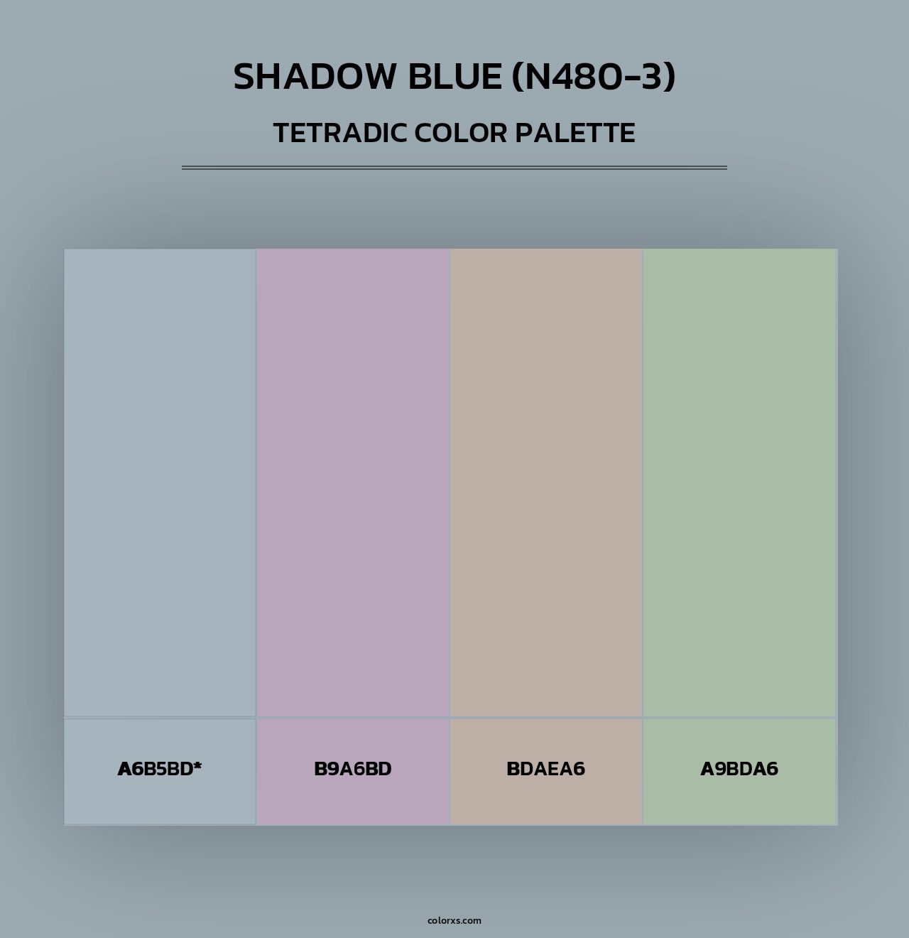 Shadow Blue (N480-3) - Tetradic Color Palette