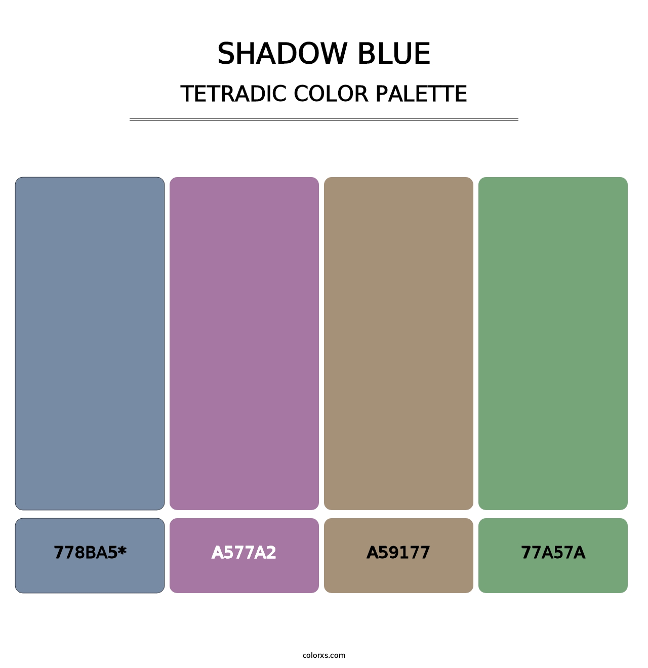 Shadow Blue - Tetradic Color Palette