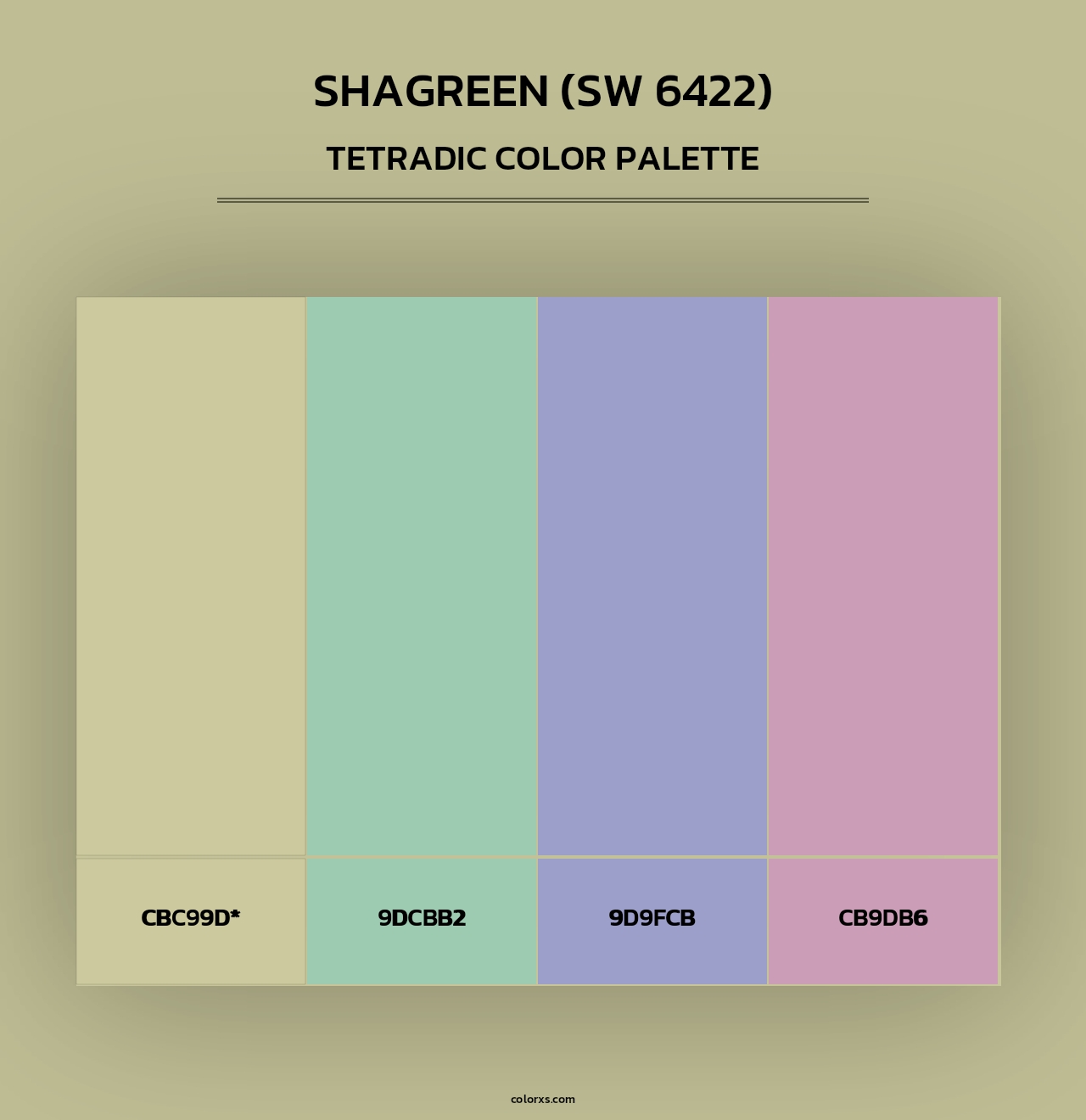 Shagreen (SW 6422) - Tetradic Color Palette