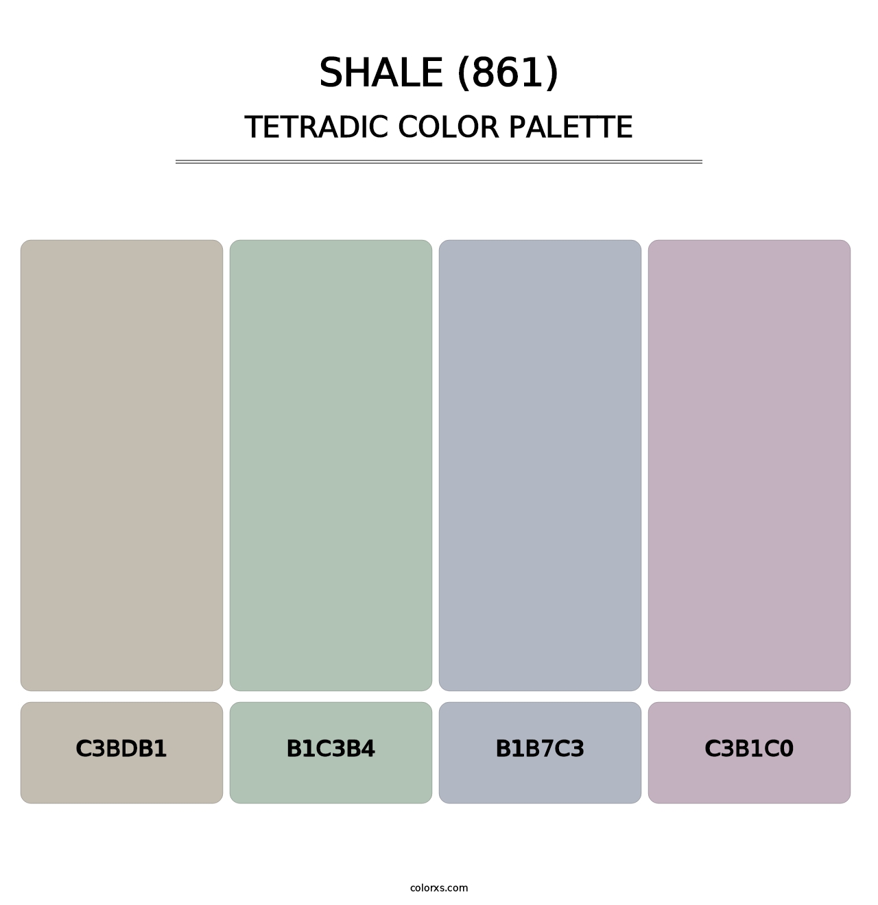 Shale (861) - Tetradic Color Palette