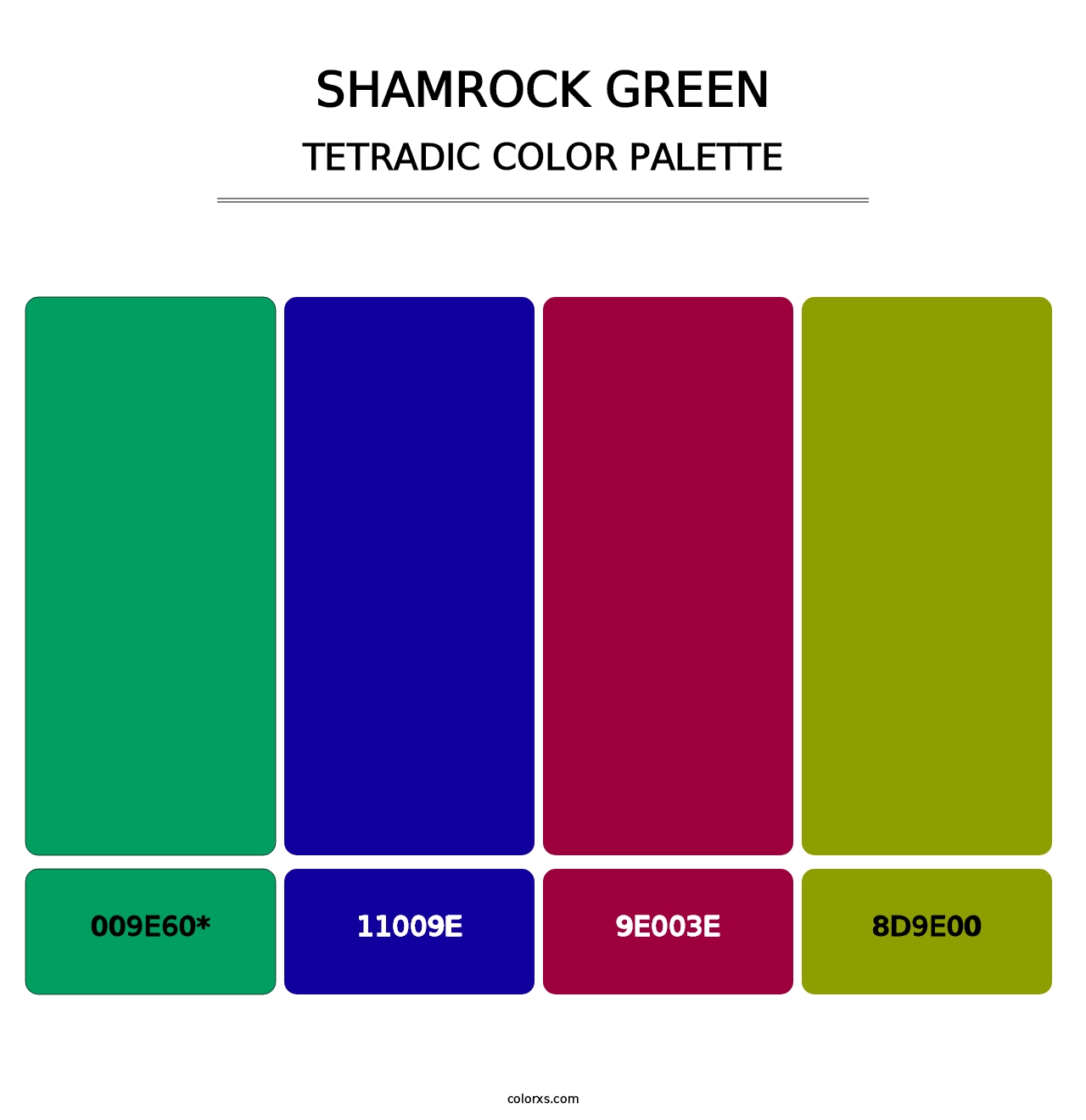 Shamrock Green - Tetradic Color Palette
