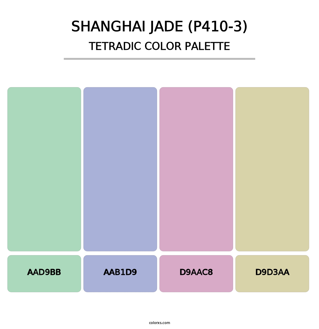 Shanghai Jade (P410-3) - Tetradic Color Palette