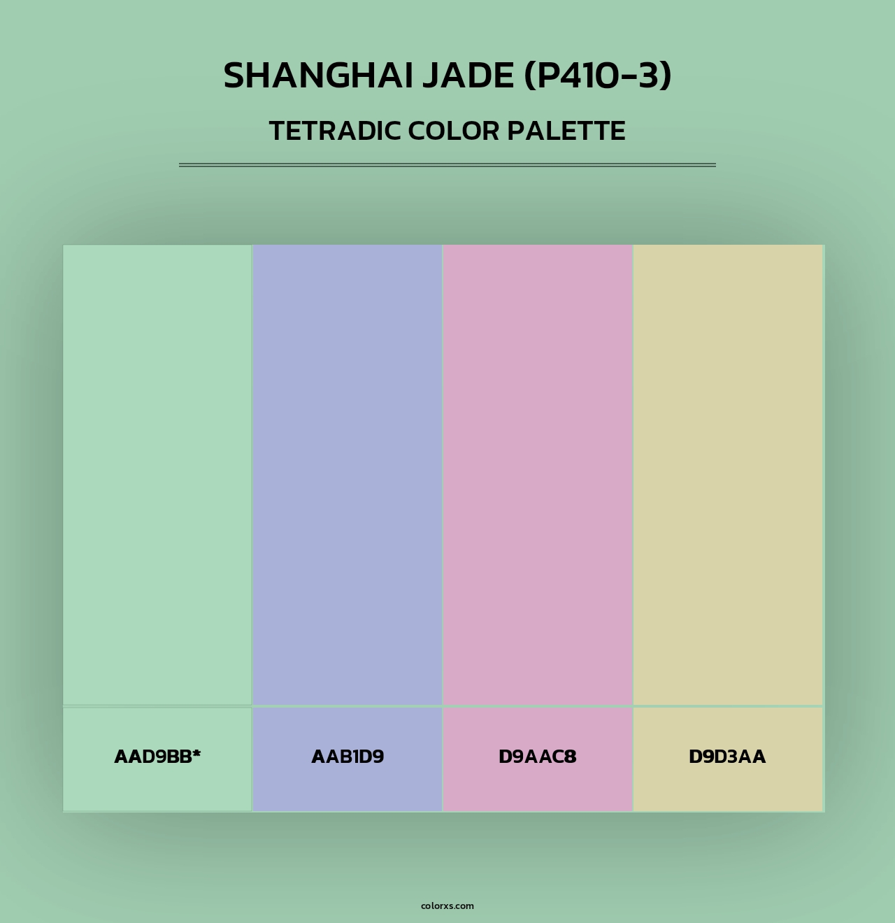 Shanghai Jade (P410-3) - Tetradic Color Palette