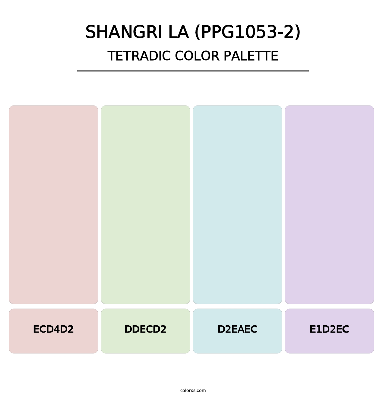 Shangri La (PPG1053-2) - Tetradic Color Palette