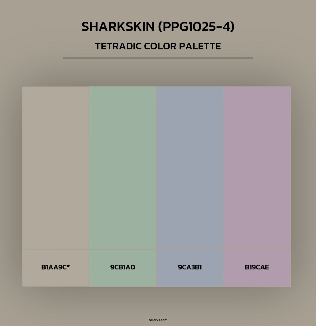 Sharkskin (PPG1025-4) - Tetradic Color Palette