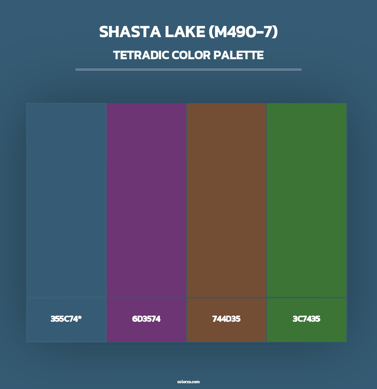 Shasta Lake (M490-7) - Tetradic Color Palette