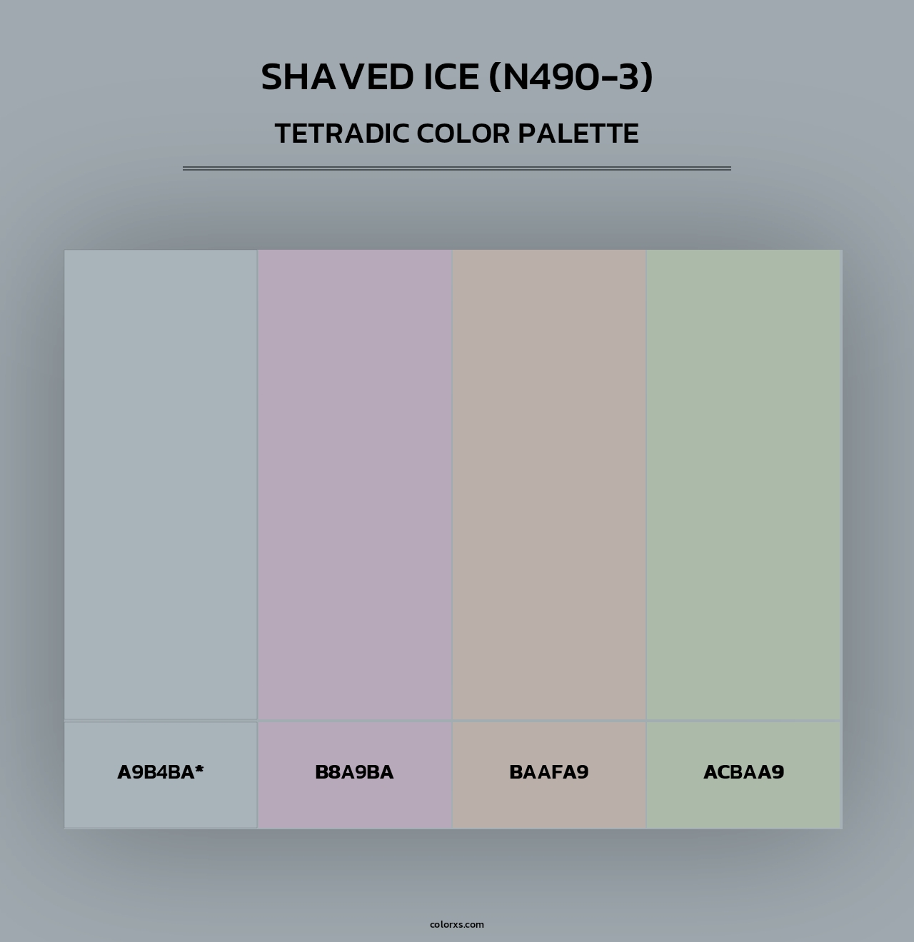 Shaved Ice (N490-3) - Tetradic Color Palette