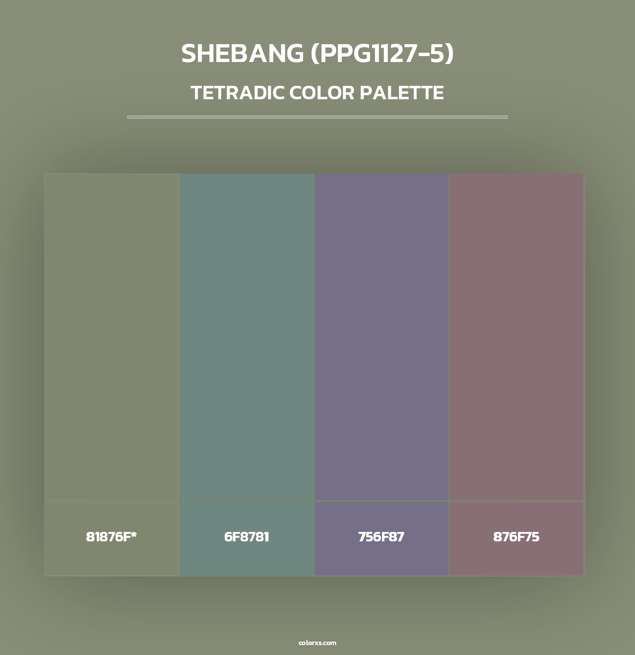 Shebang (PPG1127-5) - Tetradic Color Palette