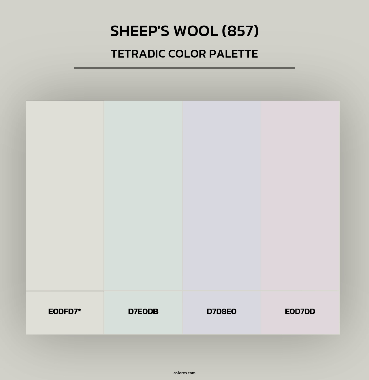 Sheep's Wool (857) - Tetradic Color Palette