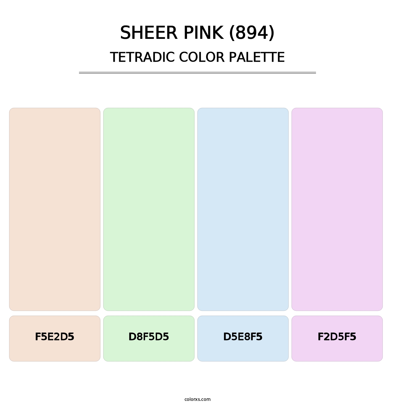 Sheer Pink (894) - Tetradic Color Palette
