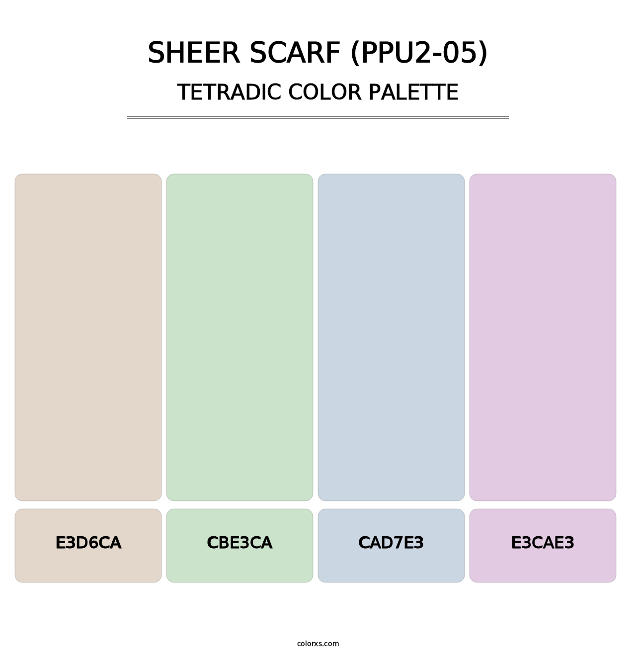Sheer Scarf (PPU2-05) - Tetradic Color Palette
