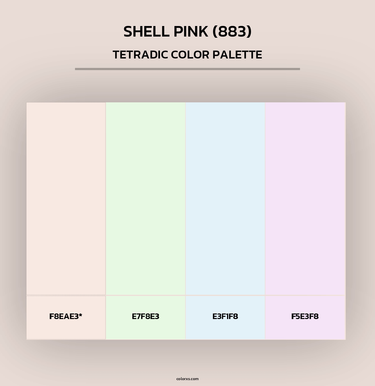 Shell Pink (883) - Tetradic Color Palette