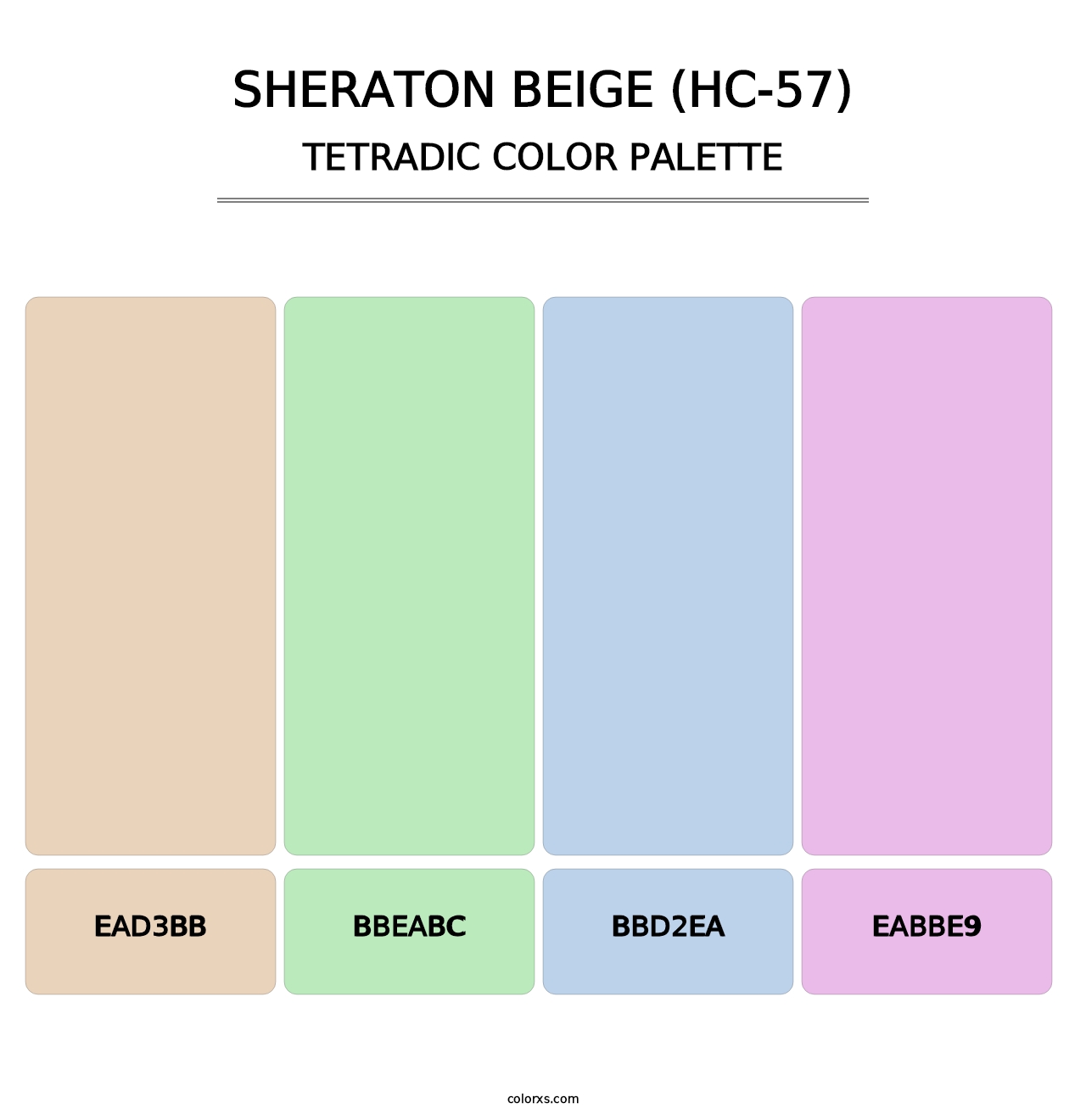 Sheraton Beige (HC-57) - Tetradic Color Palette