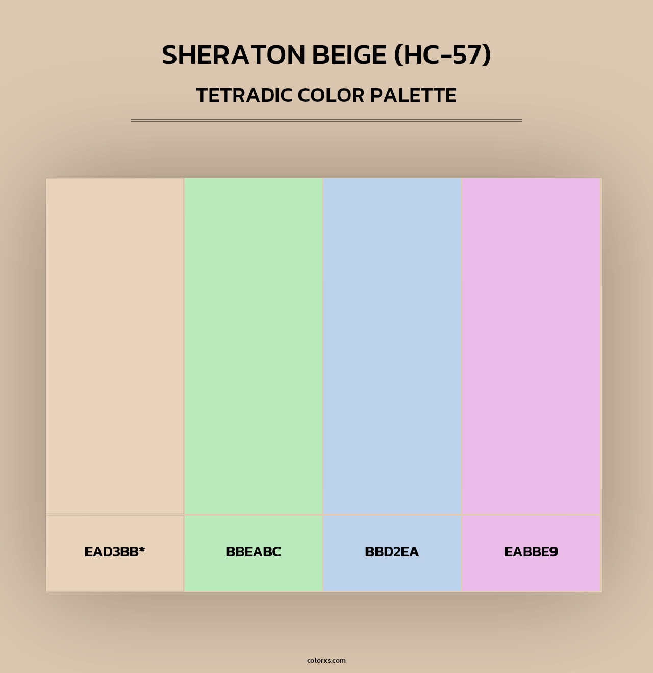 Sheraton Beige (HC-57) - Tetradic Color Palette