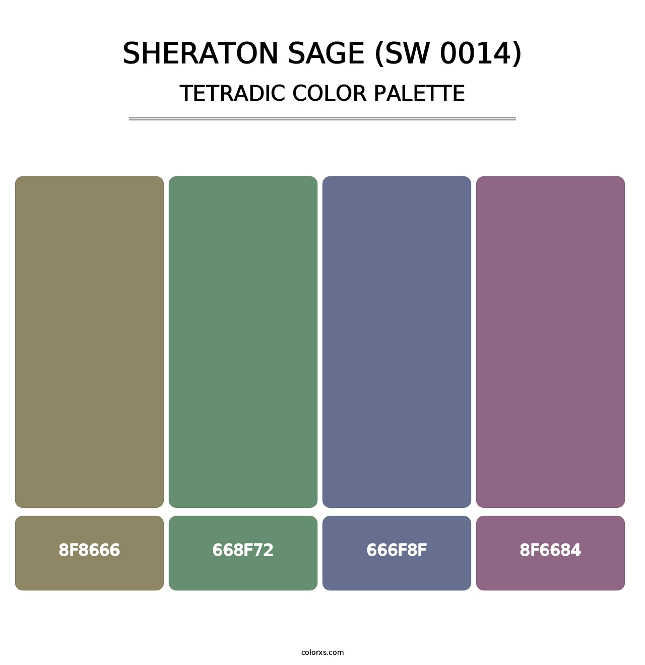 Sheraton Sage (SW 0014) - Tetradic Color Palette