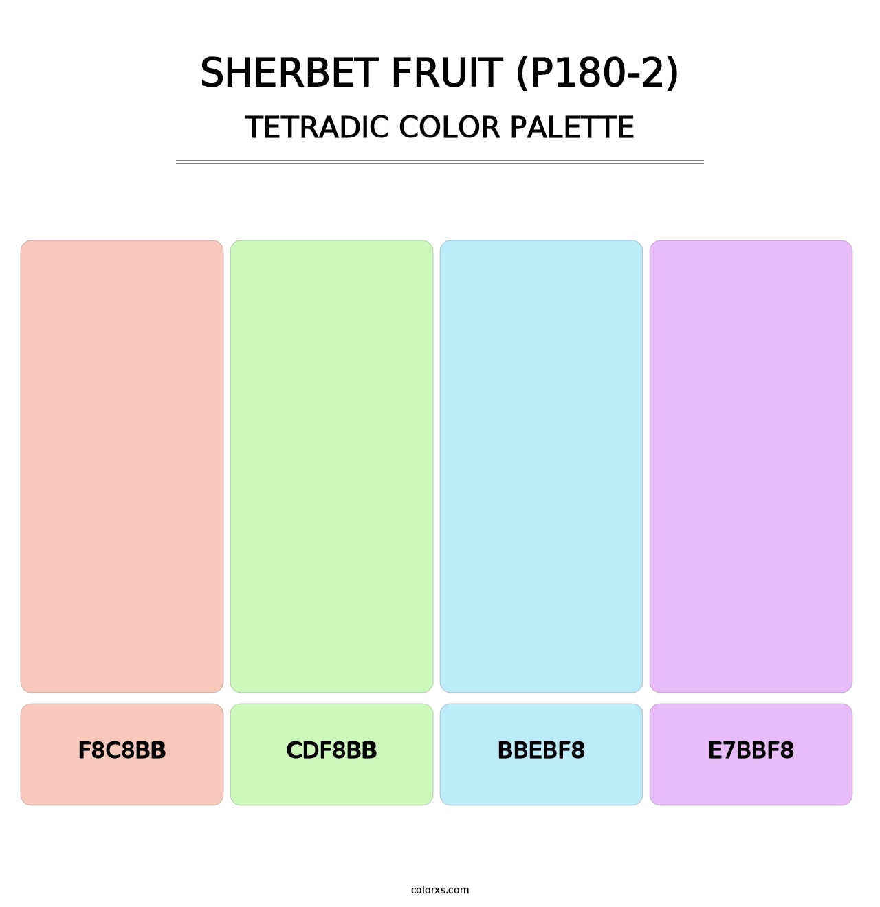 Sherbet Fruit (P180-2) - Tetradic Color Palette
