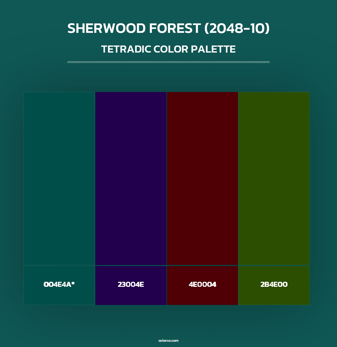 Sherwood Forest (2048-10) - Tetradic Color Palette