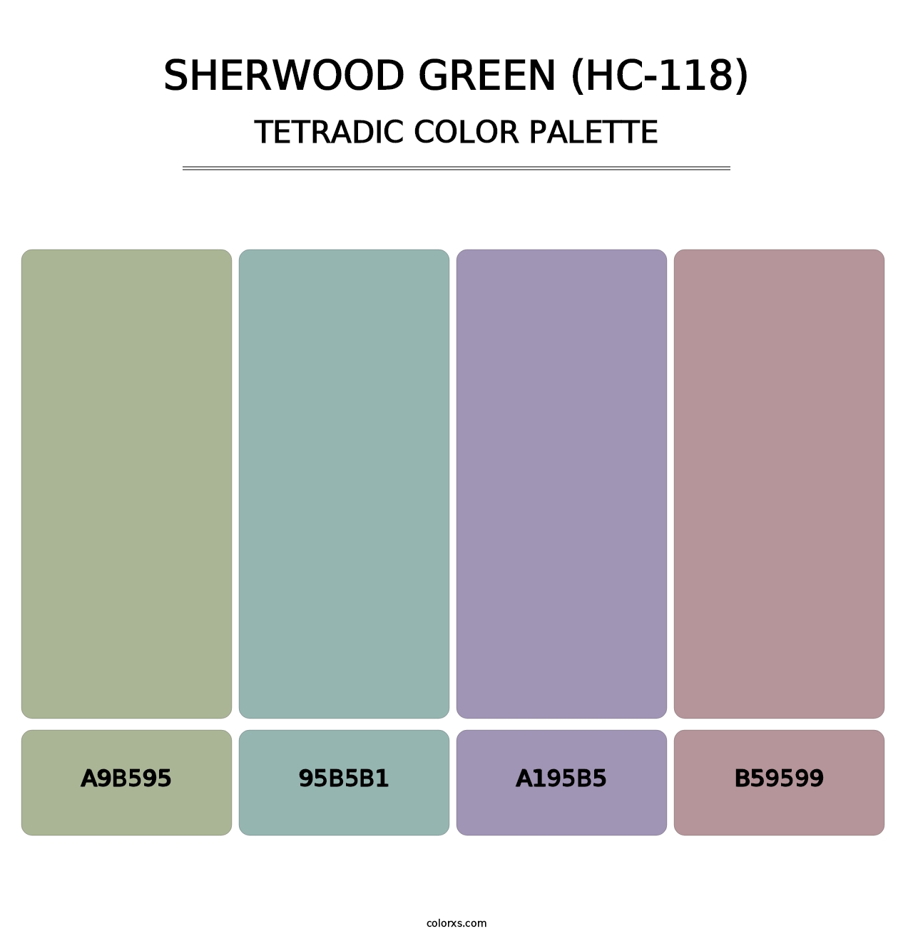 Sherwood Green (HC-118) - Tetradic Color Palette