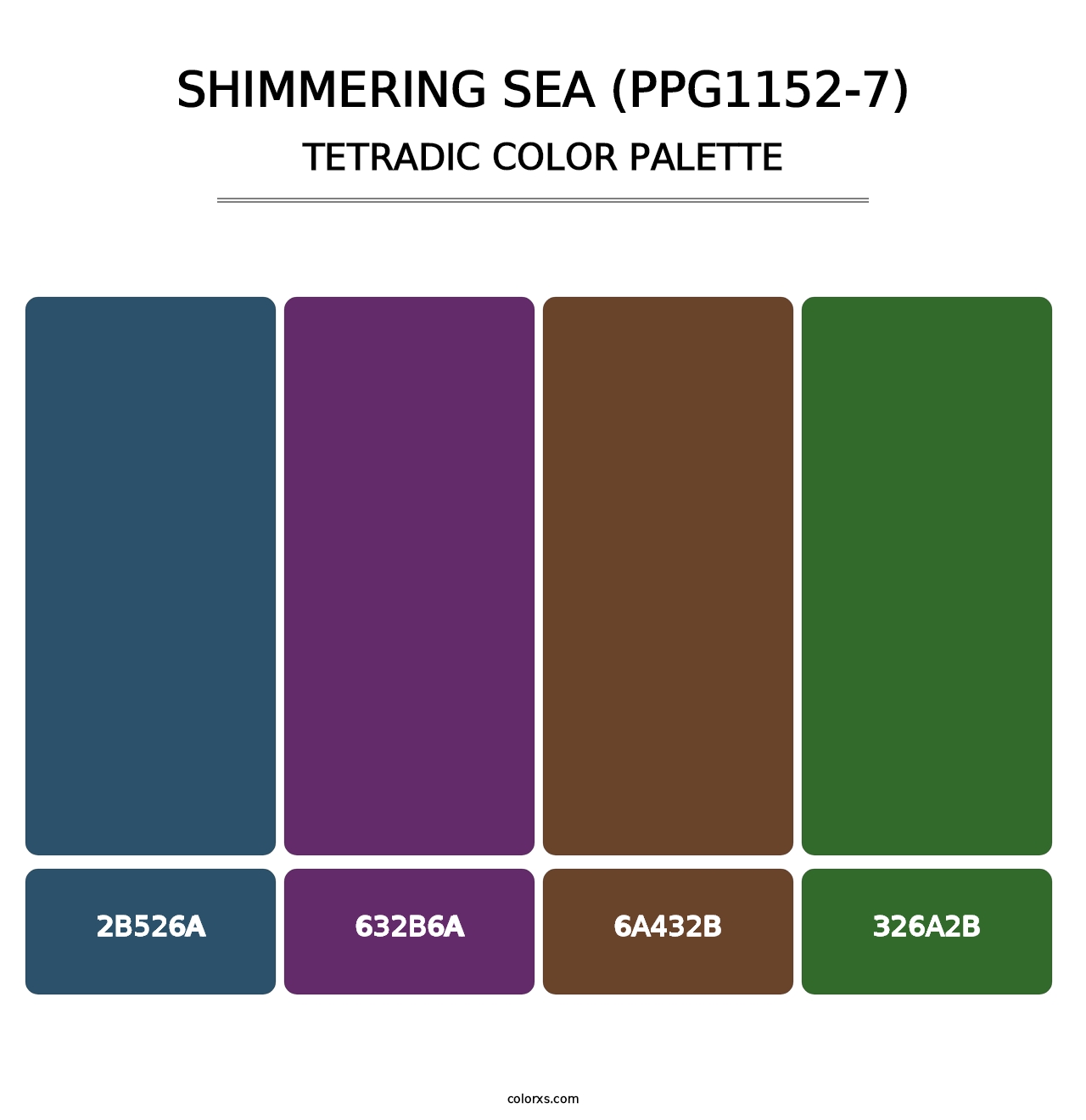 Shimmering Sea (PPG1152-7) - Tetradic Color Palette