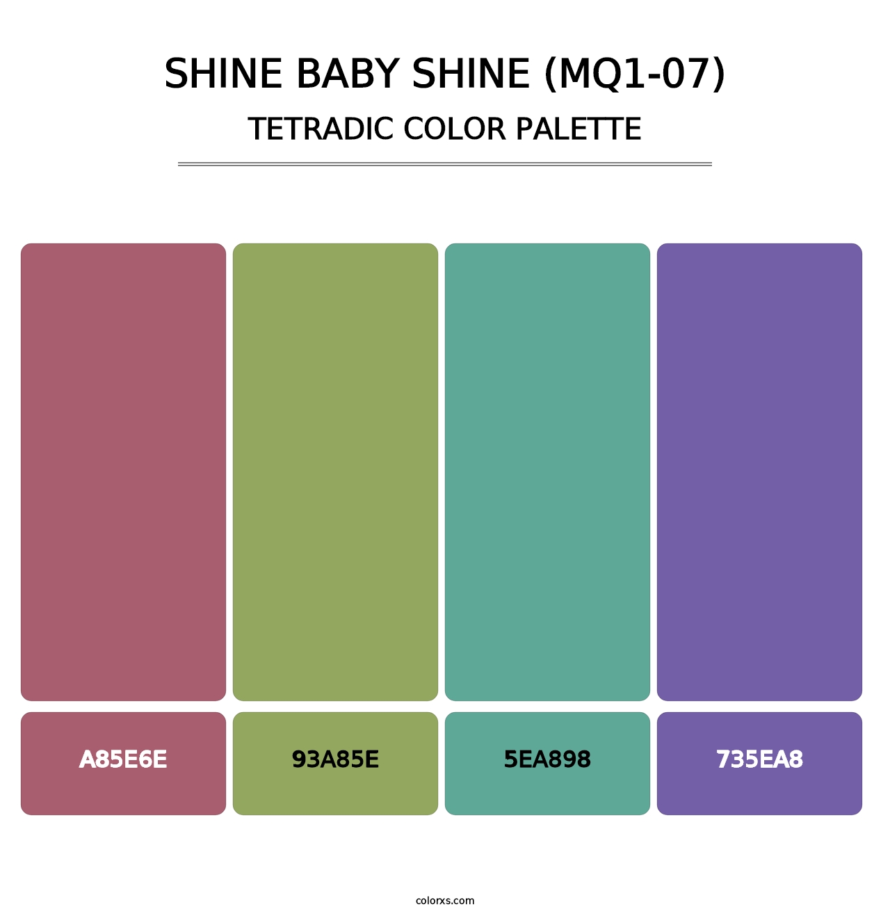 Shine Baby Shine (MQ1-07) - Tetradic Color Palette