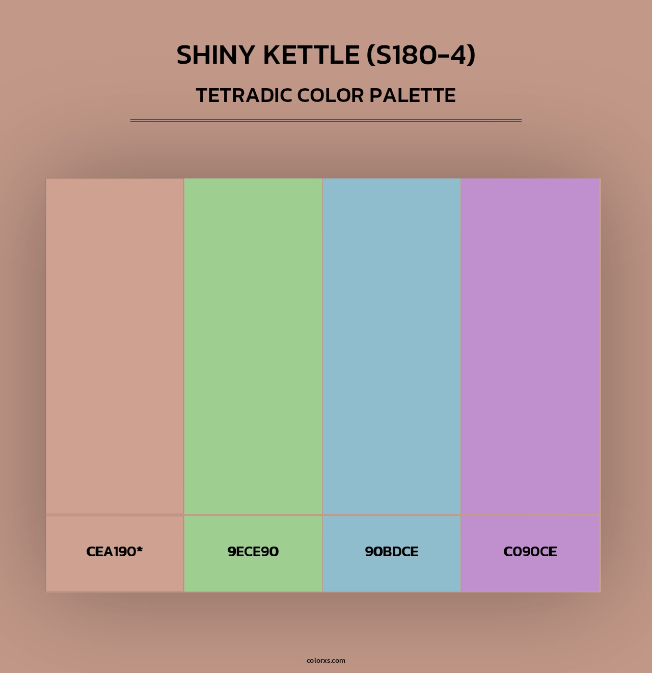 Shiny Kettle (S180-4) - Tetradic Color Palette