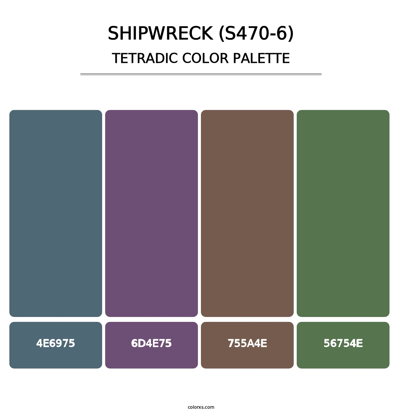 Shipwreck (S470-6) - Tetradic Color Palette