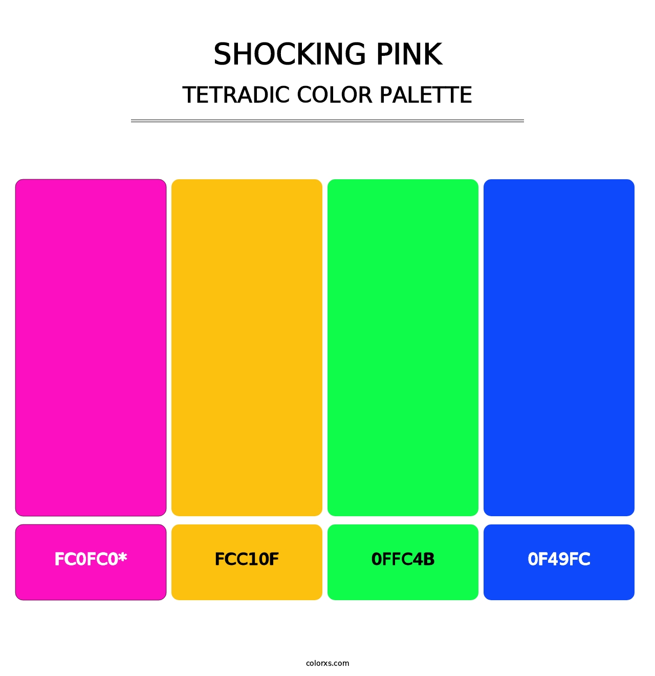 Shocking Pink - Tetradic Color Palette