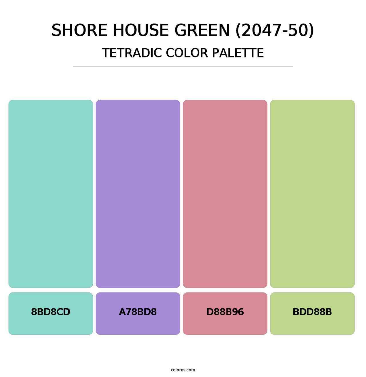 Shore House Green (2047-50) - Tetradic Color Palette