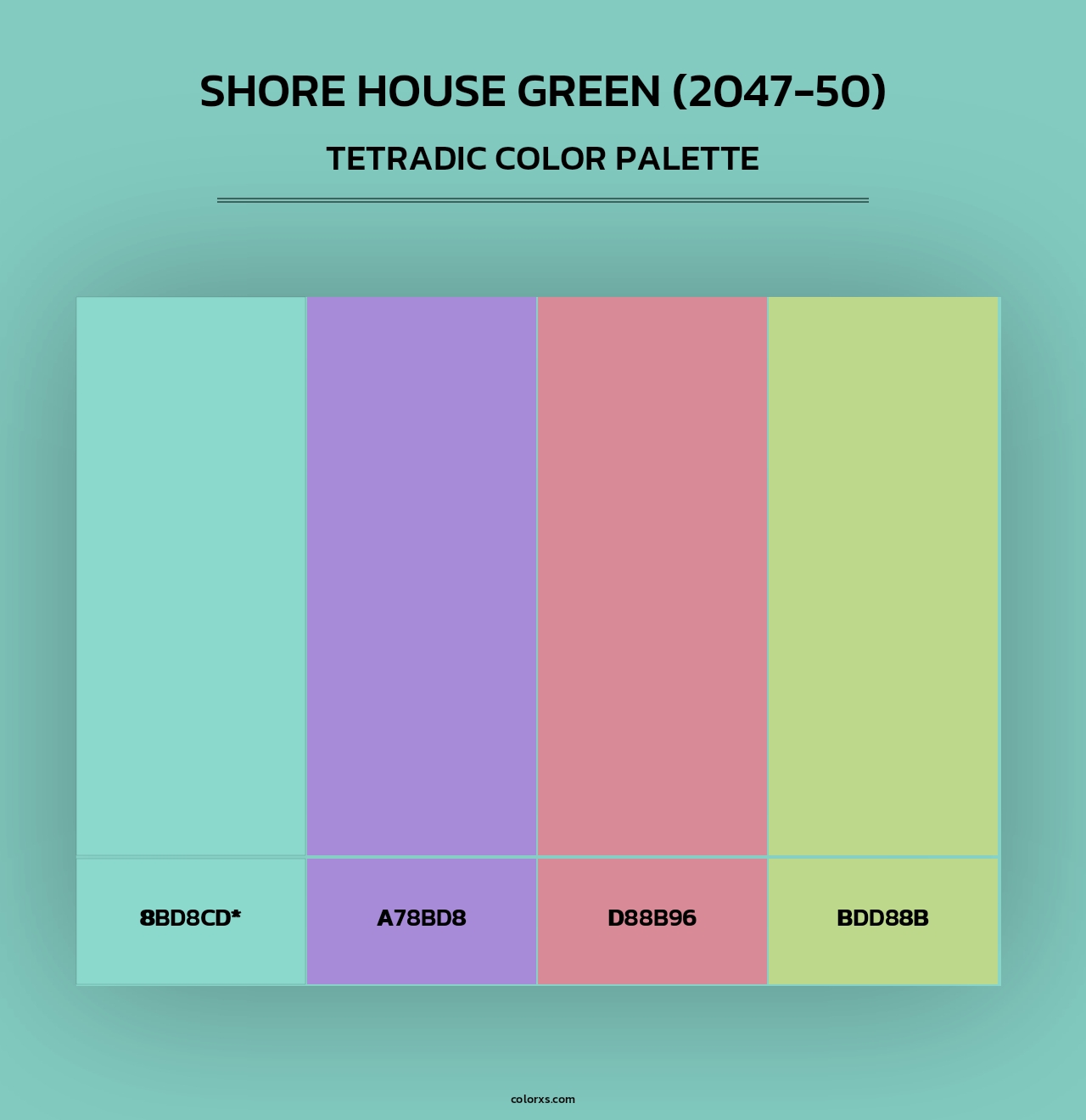 Shore House Green (2047-50) - Tetradic Color Palette