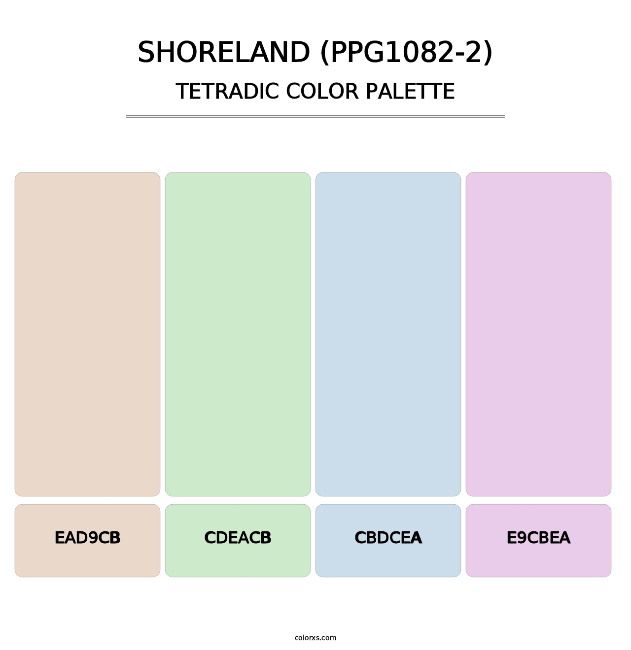 Shoreland (PPG1082-2) - Tetradic Color Palette