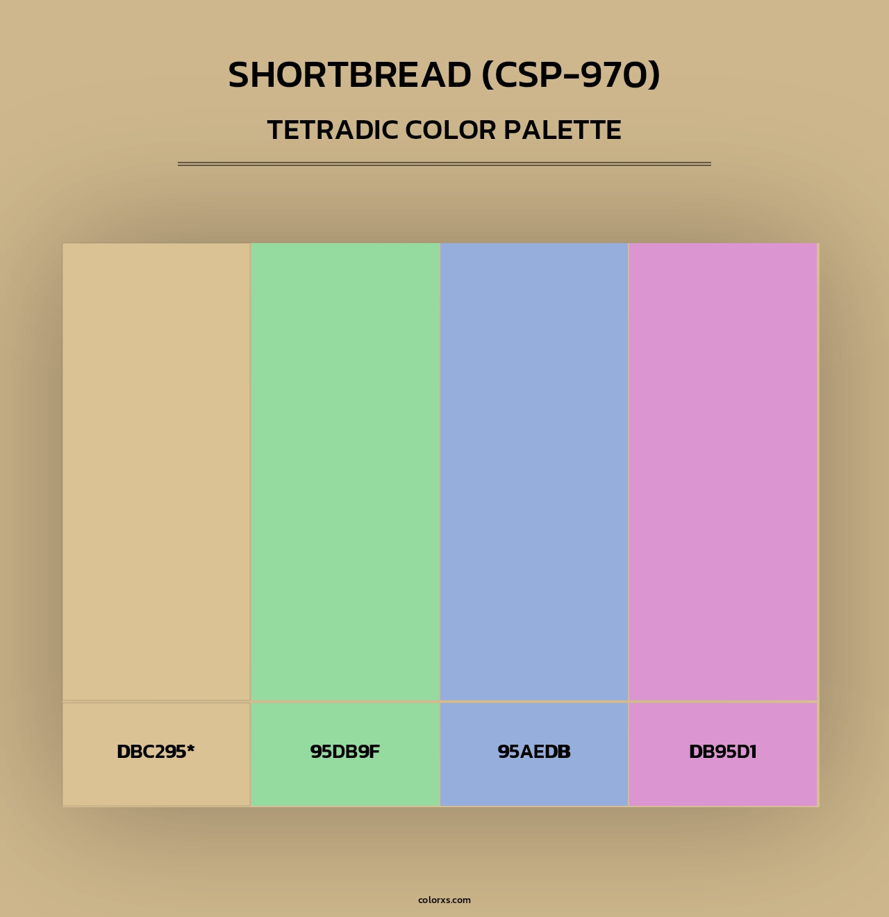 Shortbread (CSP-970) - Tetradic Color Palette