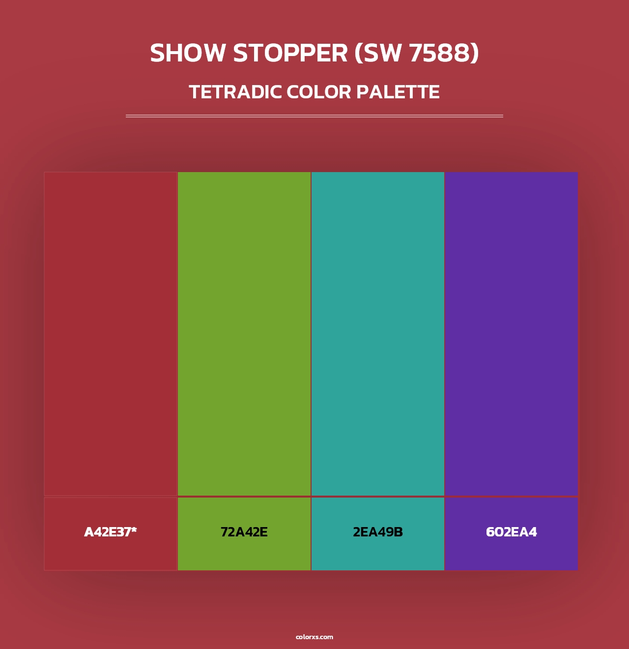Show Stopper (SW 7588) - Tetradic Color Palette