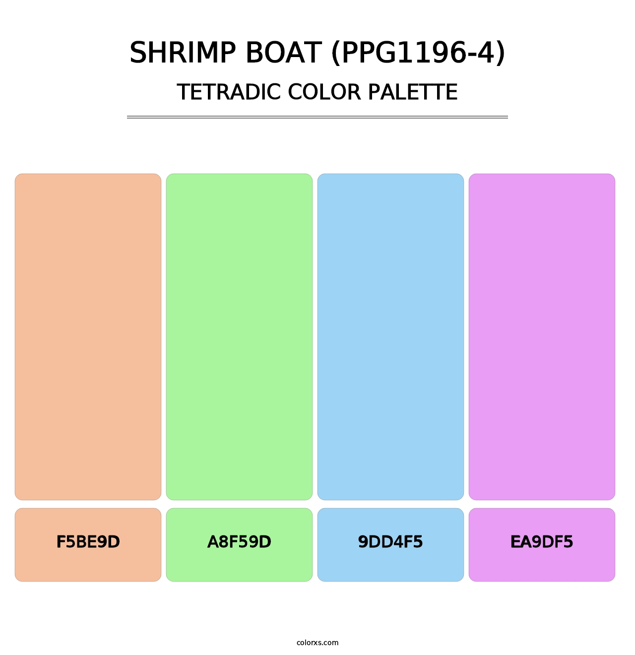 Shrimp Boat (PPG1196-4) - Tetradic Color Palette